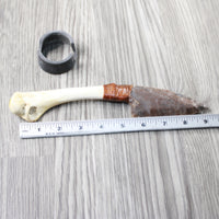 Turkey Bone Handle Stone Blade Ornamental Knife #2649 Mountain Man Knife