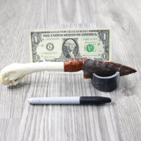 Turkey Bone Handle Stone Blade Ornamental Knife #2649 Mountain Man Knife