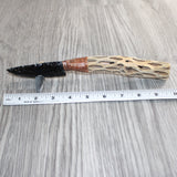 Cholla Cactus Wood Handle Obsidian  Blade Ornamental Knife # 21467