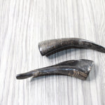 2 Small Polished Goat Horns #0359      Natural Colored