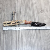 Cholla Cactus Wood Handle Obsidian  Blade Ornamental Knife # 21467