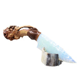 Grapevine Wood Handle Opalite Blade Ornamental Knife #0359     Mountain Man Knife