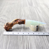 Grapevine Wood Handle Opalite Blade Ornamental Knife #0359     Mountain Man Knife