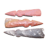 3 Stone Ornamental Tomahawk Heads #467    Agate Jasper Ax Axe Hatchet