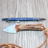 Cholla Cactus Wood Handle  Opalite Blade Knife Necklace  # 16767