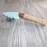Cholla Cactus Wood Handle Opalite Blade Ornamental Knife # 21167