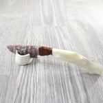 Deer Jaw Handle Stone Blade Ornamental Knife #0359    Mountain Man Knife