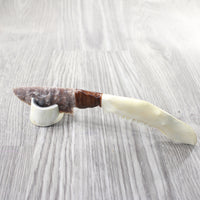 Deer Jaw Handle Stone Blade Ornamental Knife #0359    Mountain Man Knife