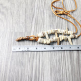 Rattlesnake Rattle Plus Antler Beads Necklace  #4459    Mountain Man Necklace