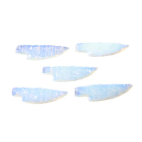 5 Small Opalite Ornamental Knife Blades  #7459    Mountain Man Knife
