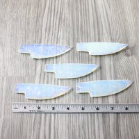 5 Small Opalite Ornamental Knife Blades  #7459    Mountain Man Knife
