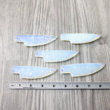 5 Small Opalite Ornamental Knife Blades  #7459    Mountain Man Knife