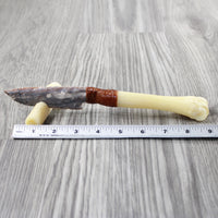 Deer Bone Handle Stone Blade Ornamental Knife #4949 Mountain Man Knife
