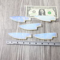 5 Small Opalite Ornamental Knife Blades  #7459    Mountain Man Knife