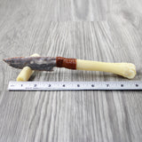 Deer Bone Handle Stone Blade Ornamental Knife #4949 Mountain Man Knife