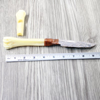 Deer Bone Handle Stone Blade Ornamental Knife #4949 Mountain Man Knife