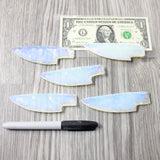 5 Small Opalite Ornamental Knife Blades  #7459    Mountain Man Knife