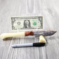 Deer Bone Handle Stone Blade Ornamental Knife #4949 Mountain Man Knife