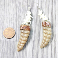 Rattlesnake Rattle Plus Vertebrae Earrings  #6459  Mountain Man Earrings