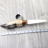 Deer Foot Handle Bone Blade Ornamental Knife #1559    Mountain Man Knife
