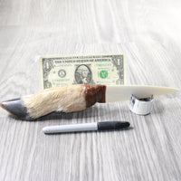 Deer Foot Handle Bone Blade Ornamental Knife #1559    Mountain Man Knife