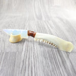 Deer Jaw Handle Opalite Blade Ornamental Knife #1559     Mountain Man Knife