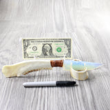 Deer Jaw Handle Opalite Blade Ornamental Knife #1559     Mountain Man Knife