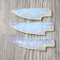 3 Small Opalite Ornamental Knife Blades  #7559    Mountain Man Knife