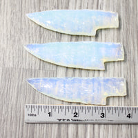 3 Small Opalite Ornamental Knife Blades  #7559    Mountain Man Knife