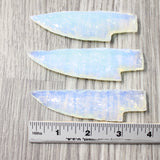 3 Small Opalite Ornamental Knife Blades  #7559    Mountain Man Knife