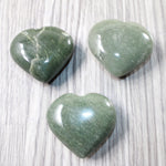 3 Aventurine Hearts Combined Weight of  318   Grams   #    Gemstone Hearts