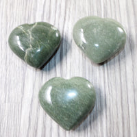 3 Aventurine Hearts Combined Weight of  318   Grams   #    Gemstone Hearts