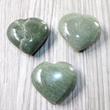 3 Aventurine Hearts Combined Weight of  318   Grams   #    Gemstone Hearts