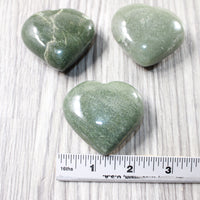 3 Aventurine Hearts Combined Weight of  318   Grams   #    Gemstone Hearts