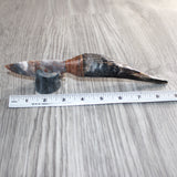 Goat Horn Handle Stone Blade Ornamental Knife #22667