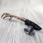 Turkey Foot Handle Obsidian Blade Ornamental Knife #7659  Mountain Man Knife