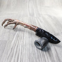 Turkey Foot Handle Obsidian Blade Ornamental Knife #7659  Mountain Man Knife
