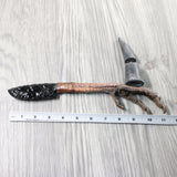 Turkey Foot Handle Obsidian Blade Ornamental Knife #7659  Mountain Man Knife