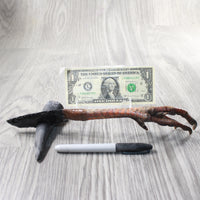 Turkey Foot Handle Obsidian Blade Ornamental Knife #7659  Mountain Man Knife