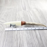 Elk Antler Handle Bone Blade Ornamental Knife #2659    Mountain Man Knife