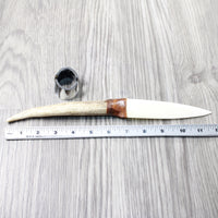 Elk Antler Handle Bone Blade Ornamental Knife #2659    Mountain Man Knife