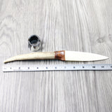 Elk Antler Handle Bone Blade Ornamental Knife #2659    Mountain Man Knife