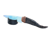 Goat Horn Handle Opalite Blade Ornamental Knife # 22167