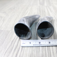 2 Small Raw Unfinished Cow Horns #9049 Natural Colored