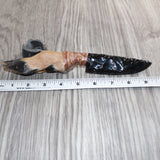 Deer Foot Handle Obsidian  Blade Ornamental Knife #24767