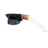 Coyote Jaw Handle Obsidian  Blade Ornamental Knife # 28867