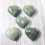 5 Aventurine Hearts Combined Weight of   540  Grams   #5659    Gemstone Hearts