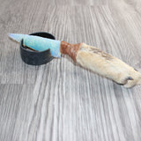 Coyote Foot Handle Opalite Blade Ornamental Knife # 27167