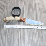 Coyote Foot Handle Opalite Blade Ornamental Knife # 27167