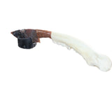 Deer Jaw Handle Stone Blade Ornamental Knife #29767